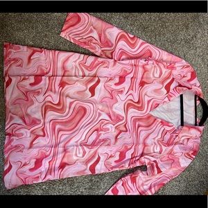 Pink Color Swirl Dress